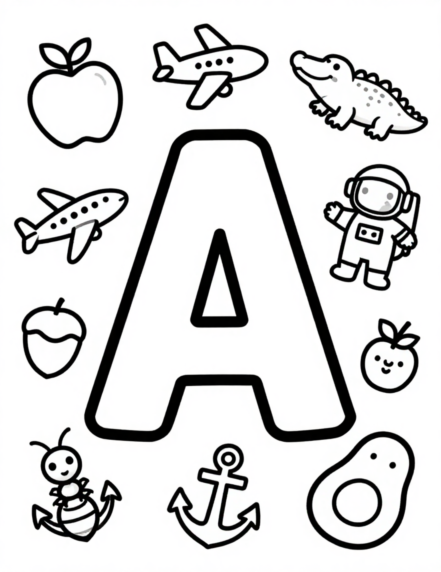 Kids Alphabet Coloring Book