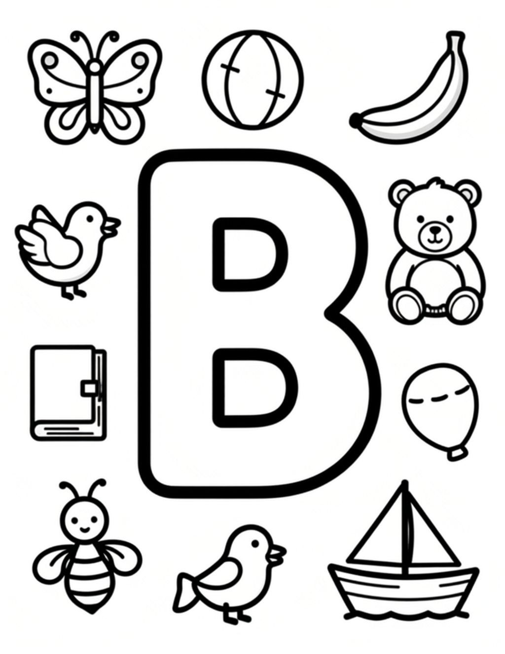 Kids Alphabet Coloring Book