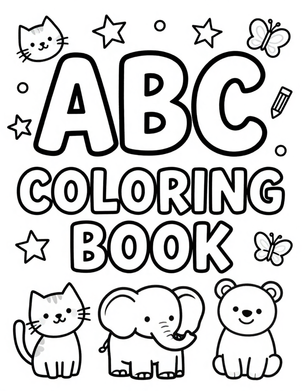 Kids Alphabet Coloring Book